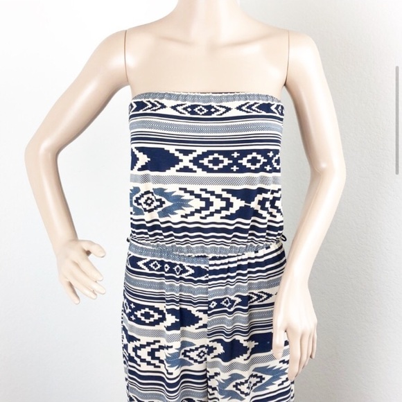 Papaya tribal print strapless jumpsuit - Picture 2 of 8